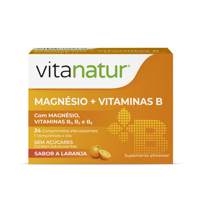 Vitanatur Magnésio + Vitaminas B, 24 comprimidos efervescentes